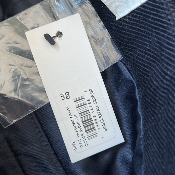 New Joie Duke High Waist Crop Kick Flare Corduroy Pants (Midnight Blue) Size 00 - Picture 6 of 6